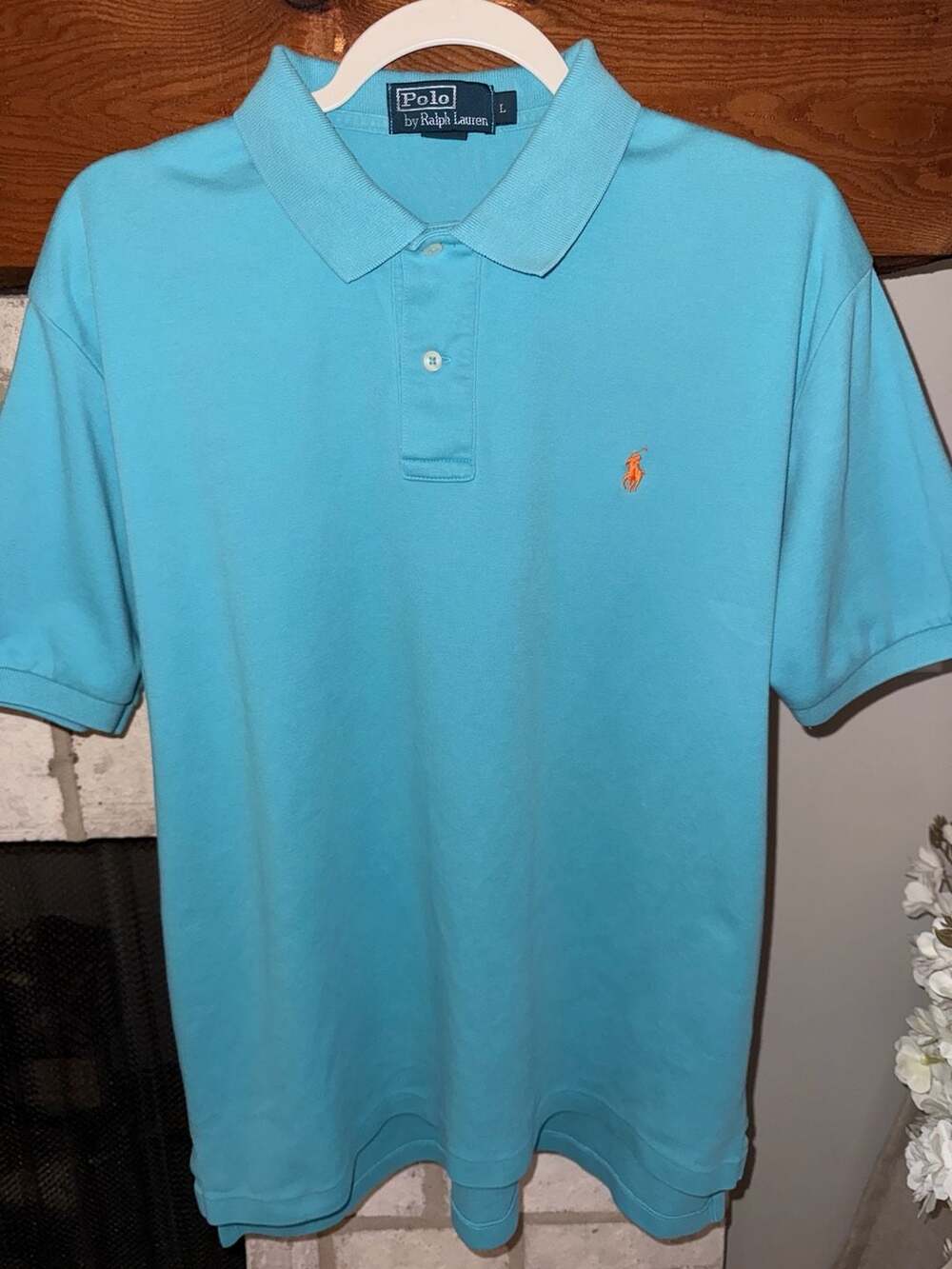 Polo Ralph Lauren Light Blue Short Sleeve Polo Shirt Sz L